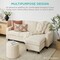 Best Choice Products Linen Sectional Sofa Couch w/ Chaise Lounge, Reversible Ottoman Bench